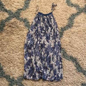 Blue snake print BCBG dress